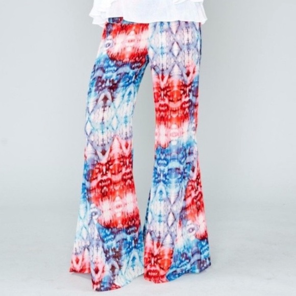 Show Me Your MuMu Pants - Show Me Your Mumu Woodstock Dip Dye Bell Bottoms, size medium